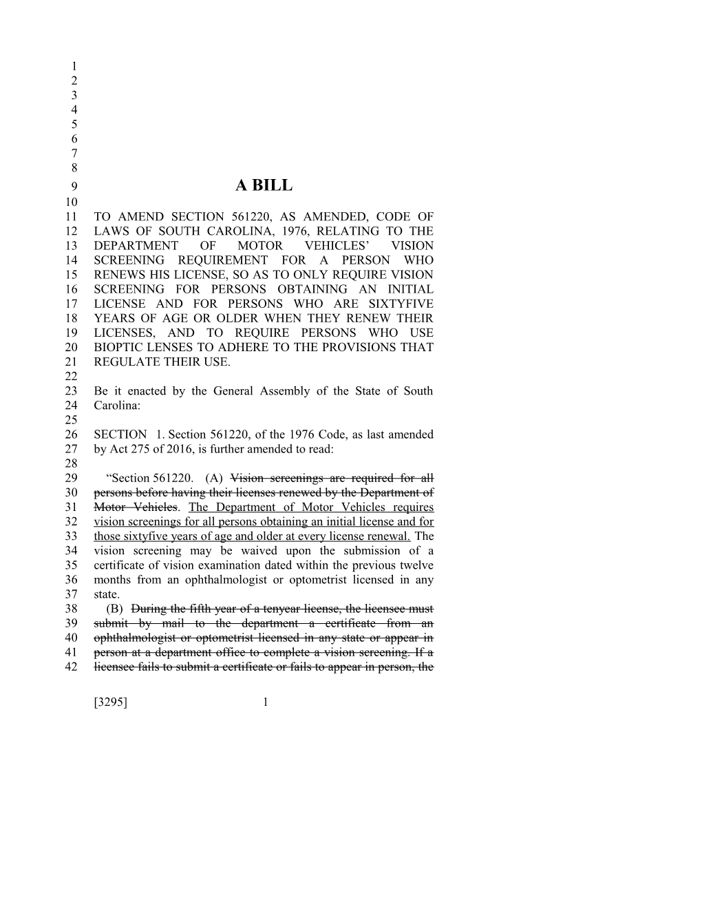 2017-2018 Bill 3295 Text of Previous Version (Dec. 15, 2016) - South Carolina Legislature Online
