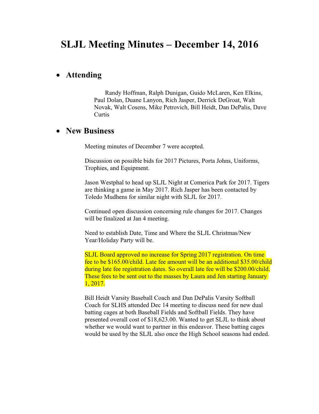 SLJL Meeting Minutes - November 4, 2009 s1