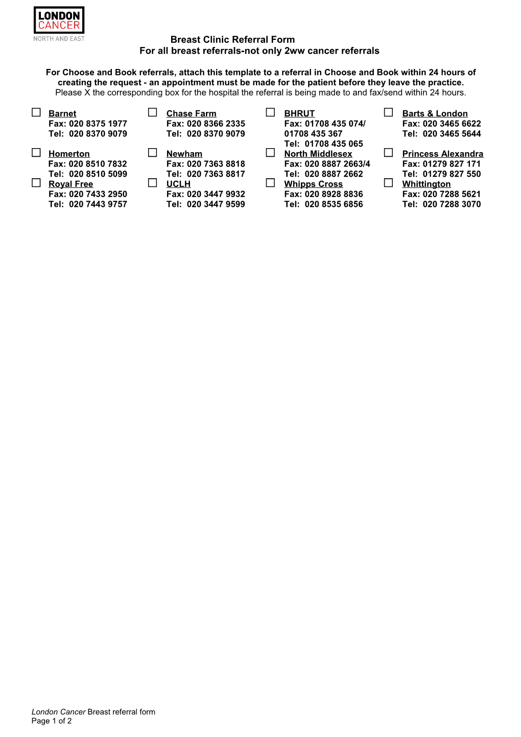 For Choose and Book Referrals, Attach This Template to a Referral in Choose and Book Within