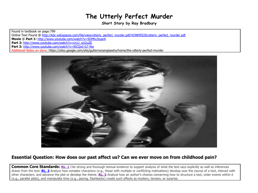 The Utterly Perfect Murder