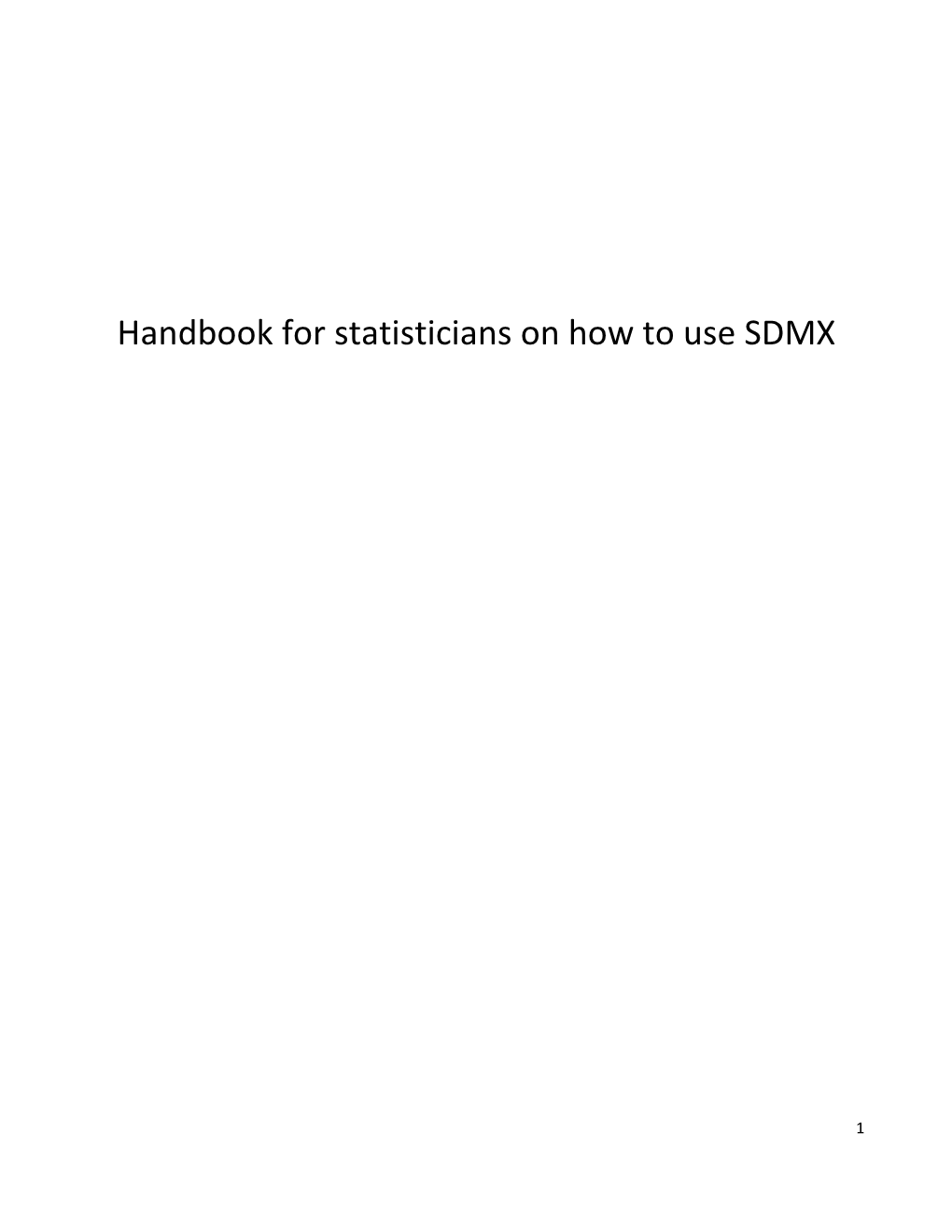 SDMX Data Modeling Tutorial