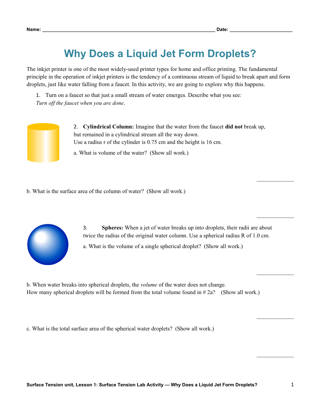 Why Does a Liquid Jet Form Droplets?