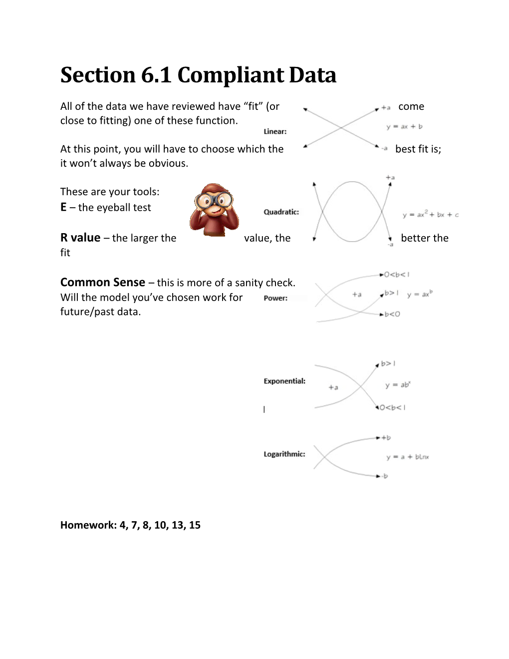 Section 6.1 Compliant Data