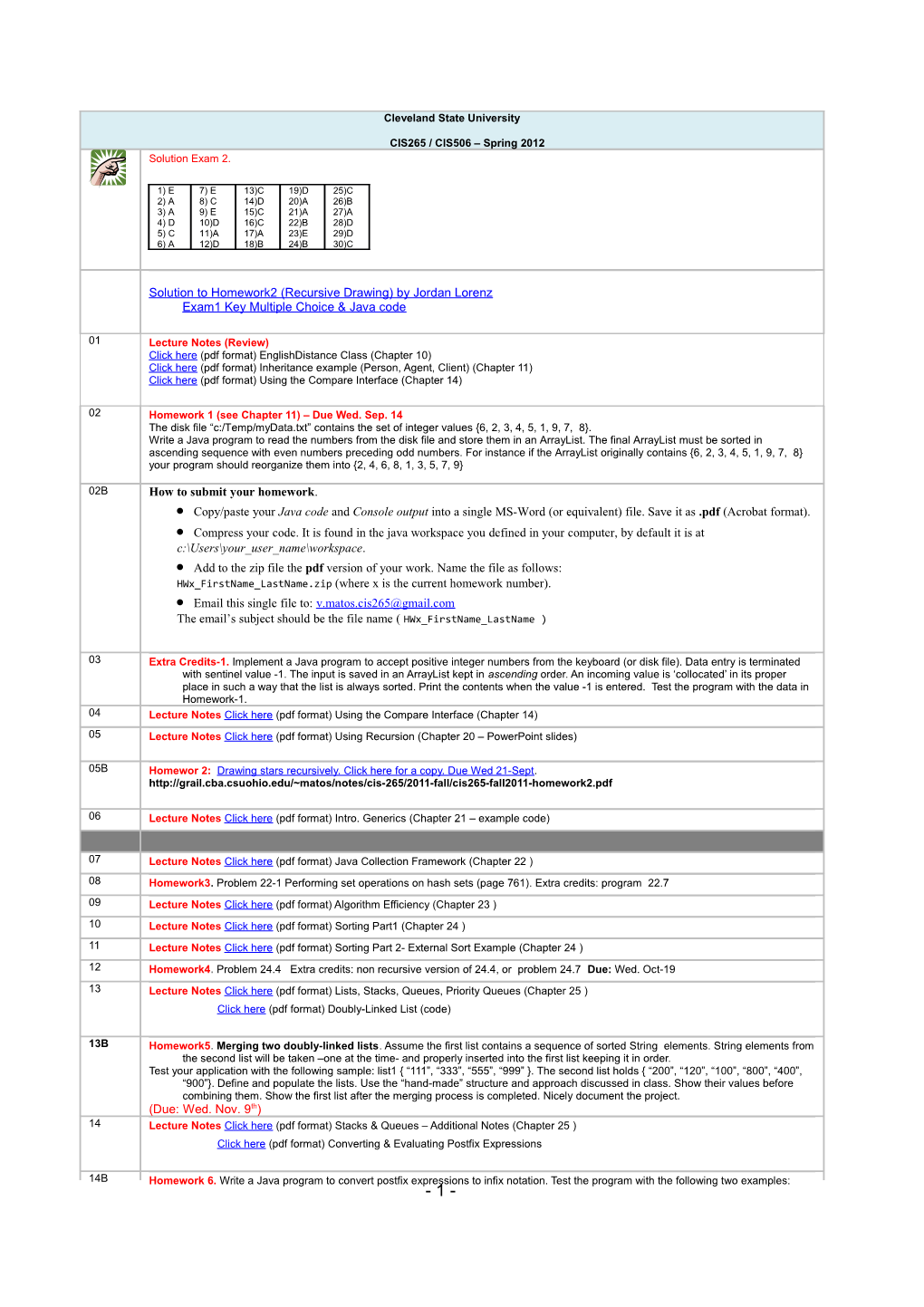 ISY 321 - Systems Analysis Methods