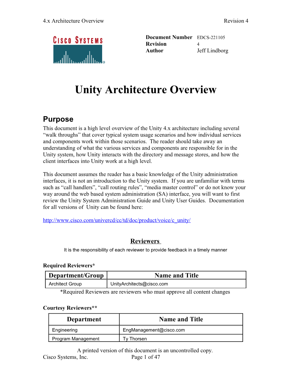 4.X Architecture Overview Revision 4