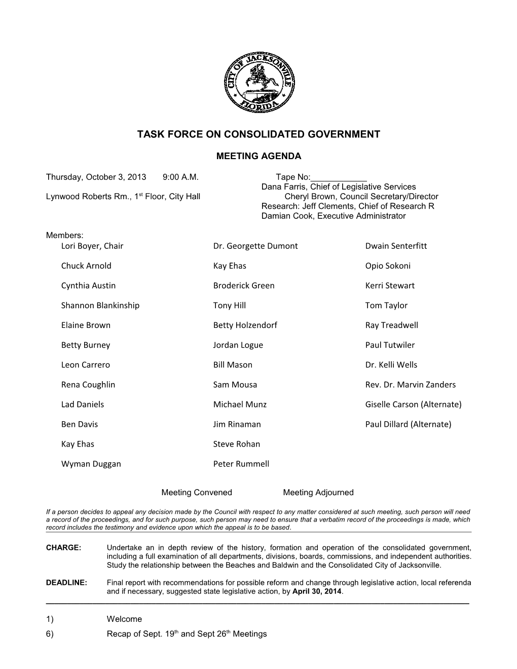 Task Force on Consolidated Government