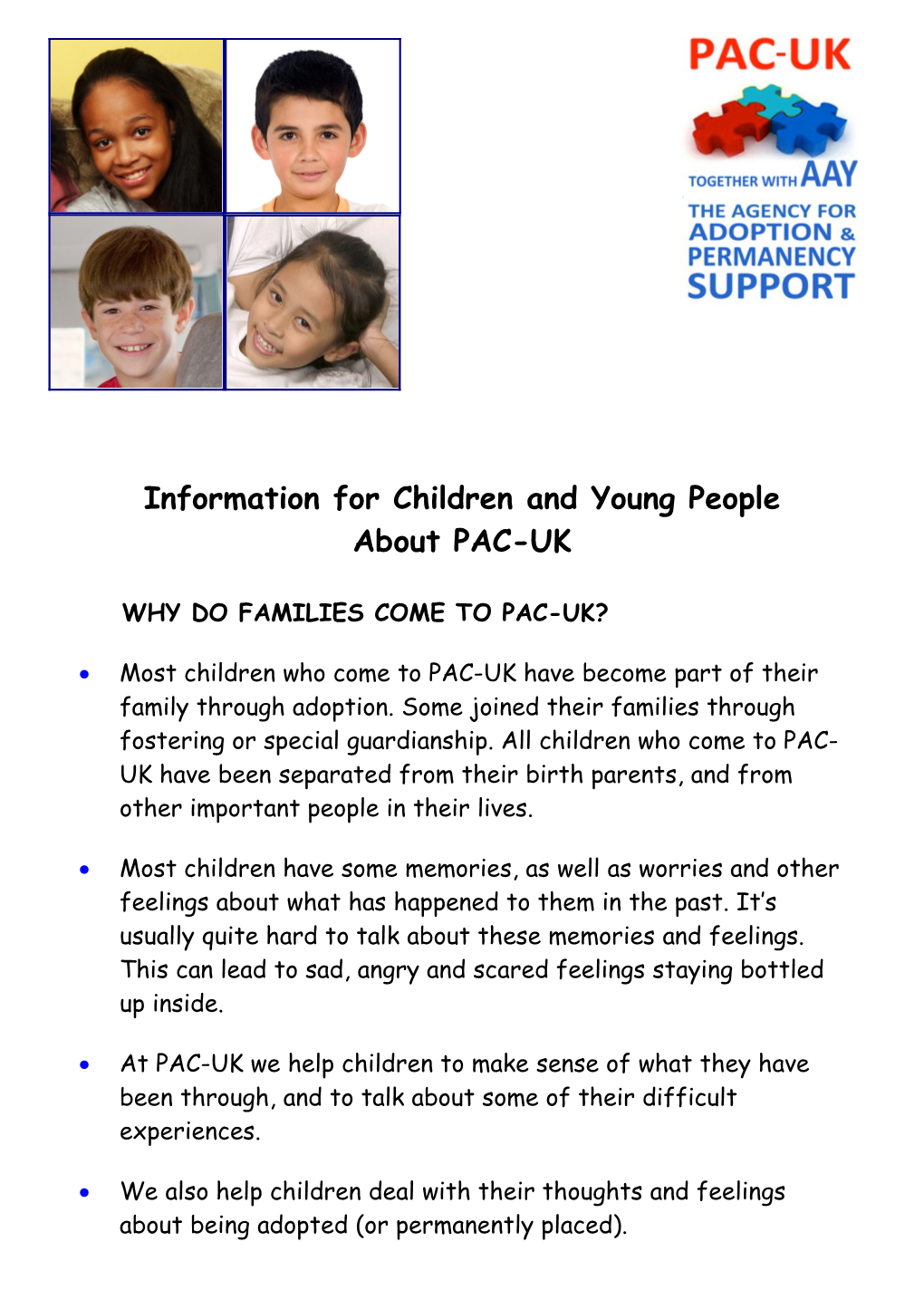 Information for Children and Young People