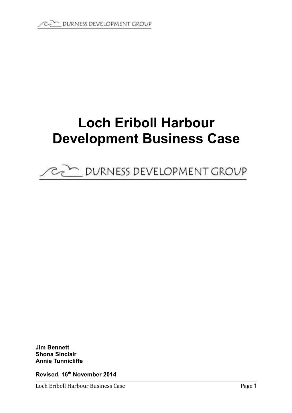 Loch Eriboll Harbour Development Business Case