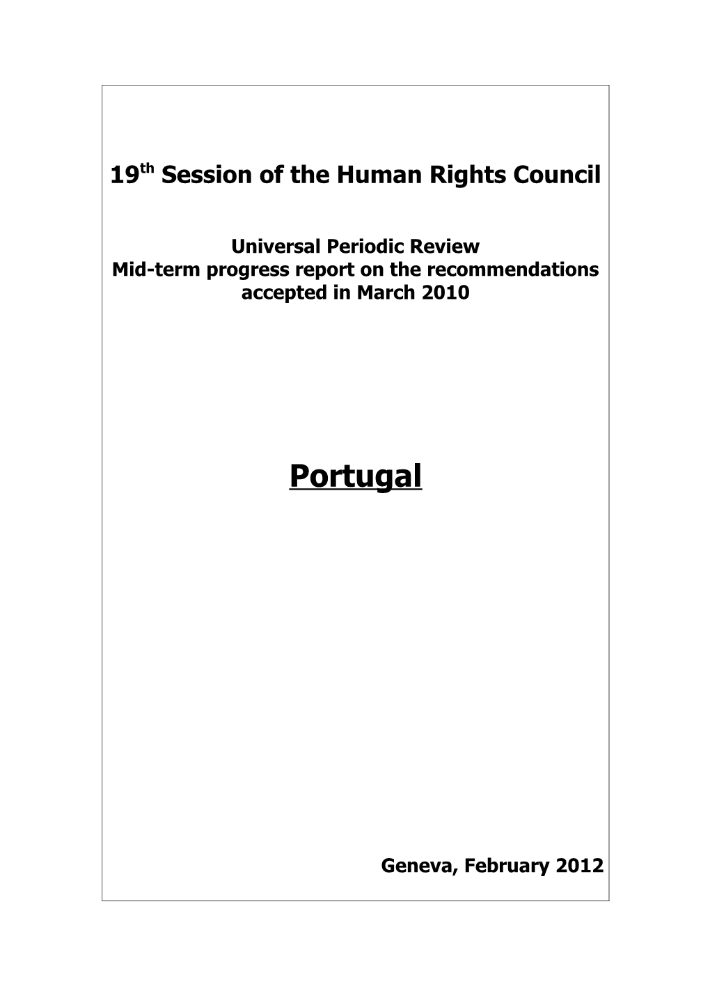 United Nations Human Rights Council Universal Periodic Review