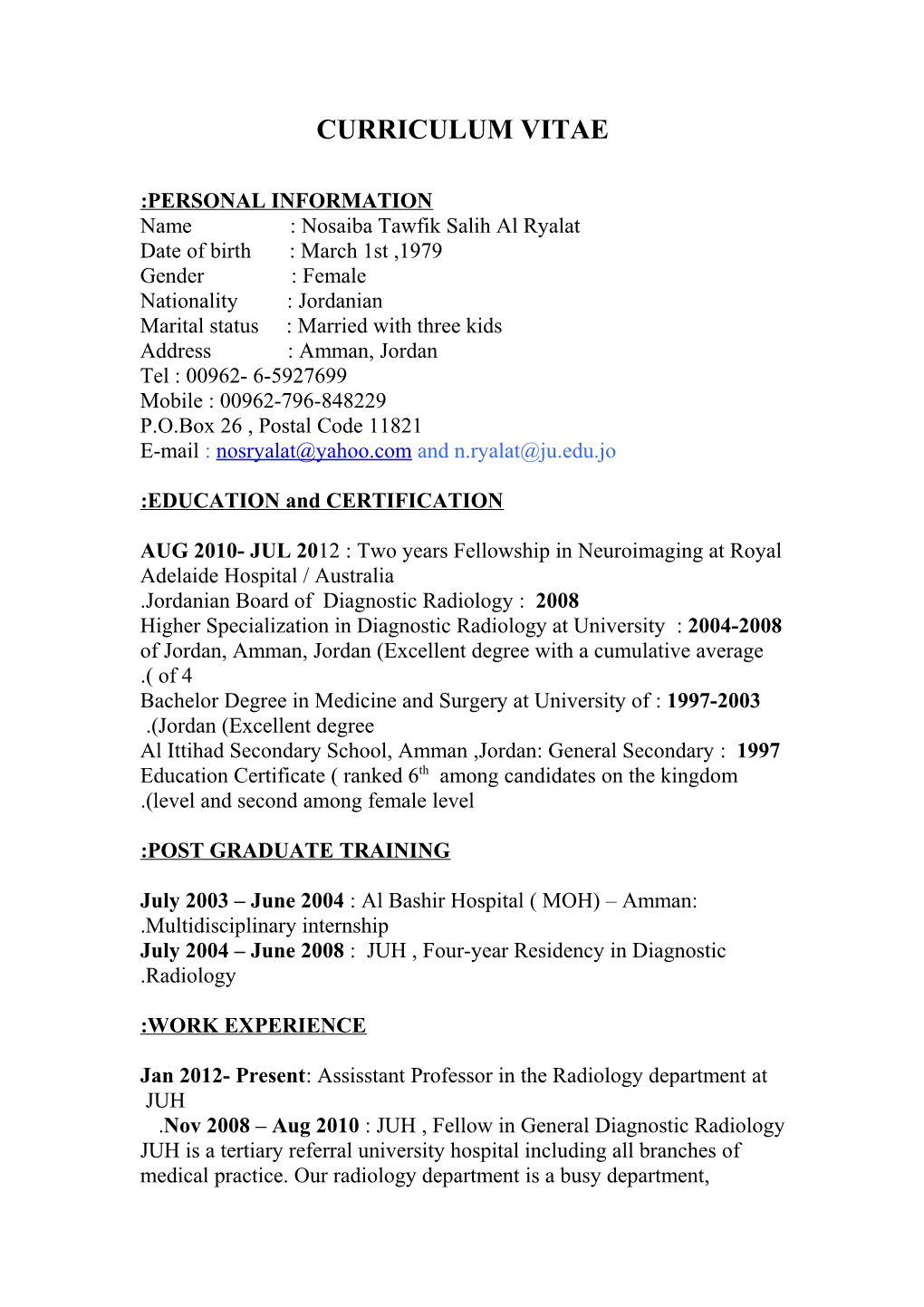 Curriculum Vitae s426