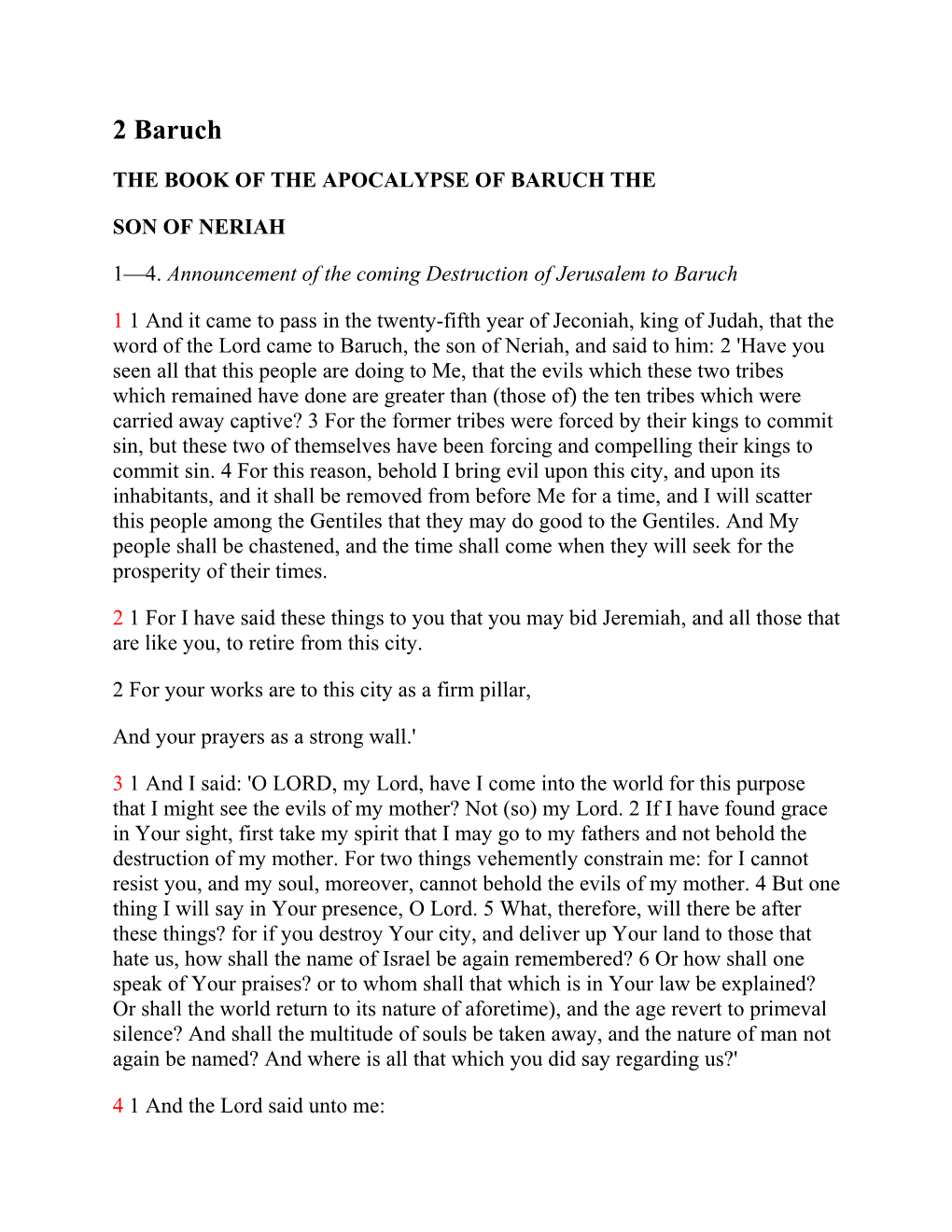 The Book of the Apocalypse of Baruch The