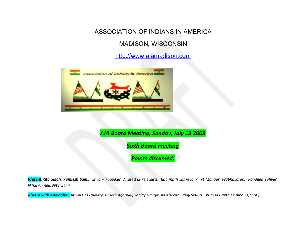 Association of Indians in America