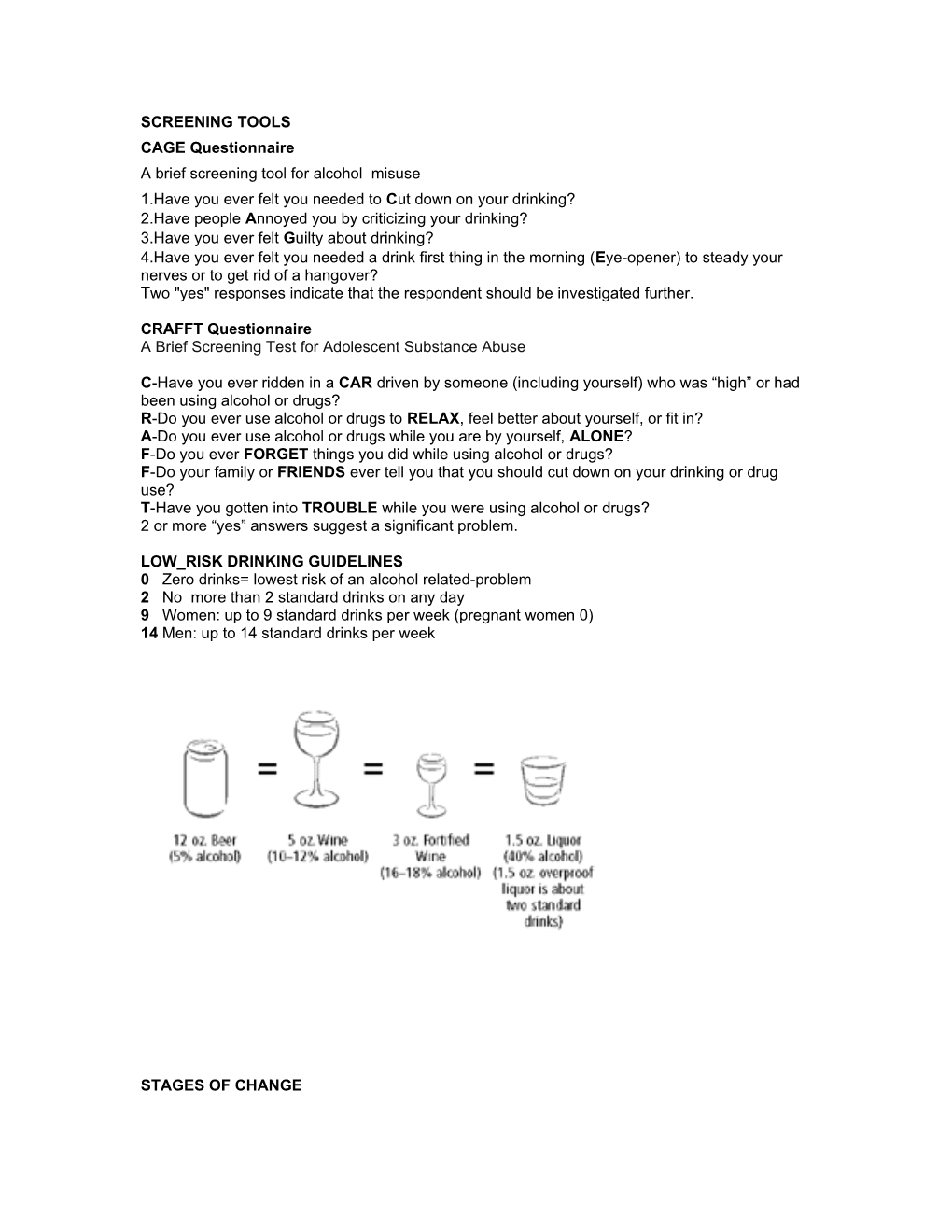 CAGE Questionnaire