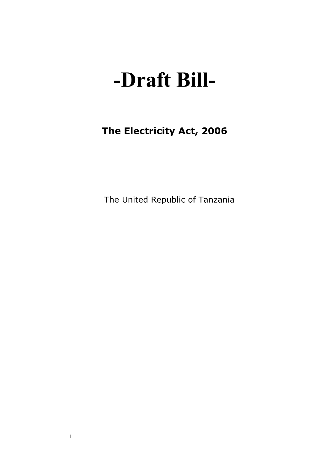 The Electricity Act, 2006
