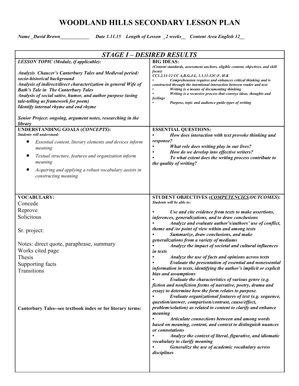 Fairless Elementary School Lesson Plan s7