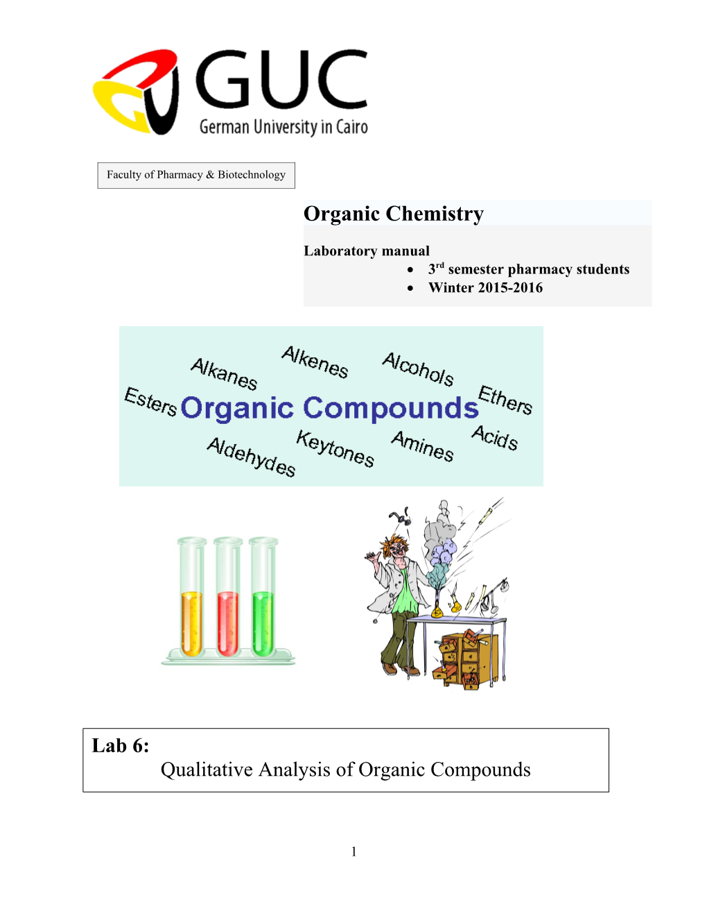 Qualitative Analysis of Organic Compounds