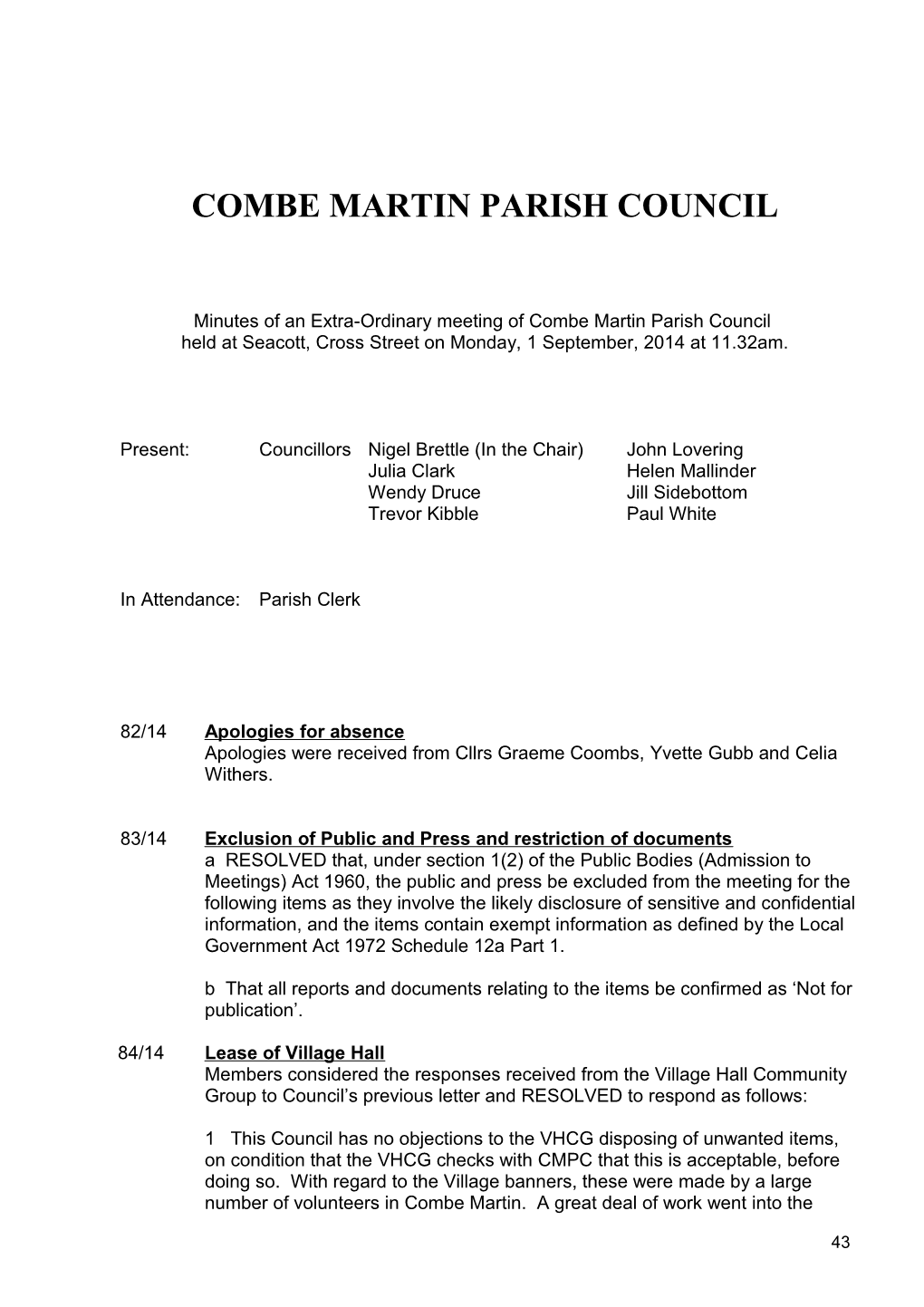 Combe Martin Parish Council s9