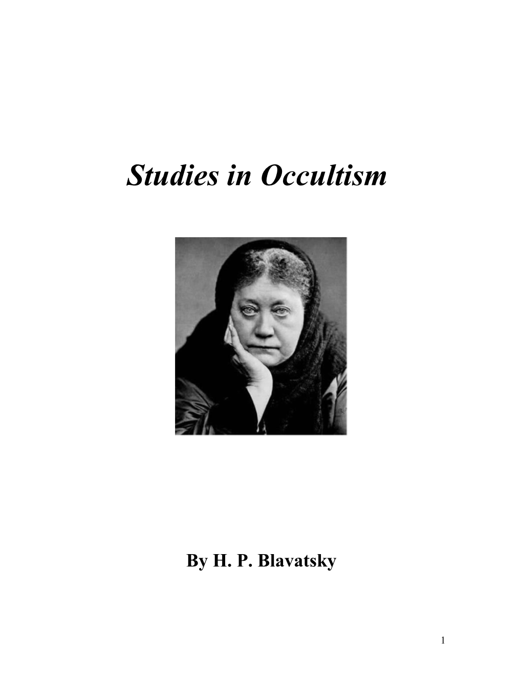 Studies in Occultism by H