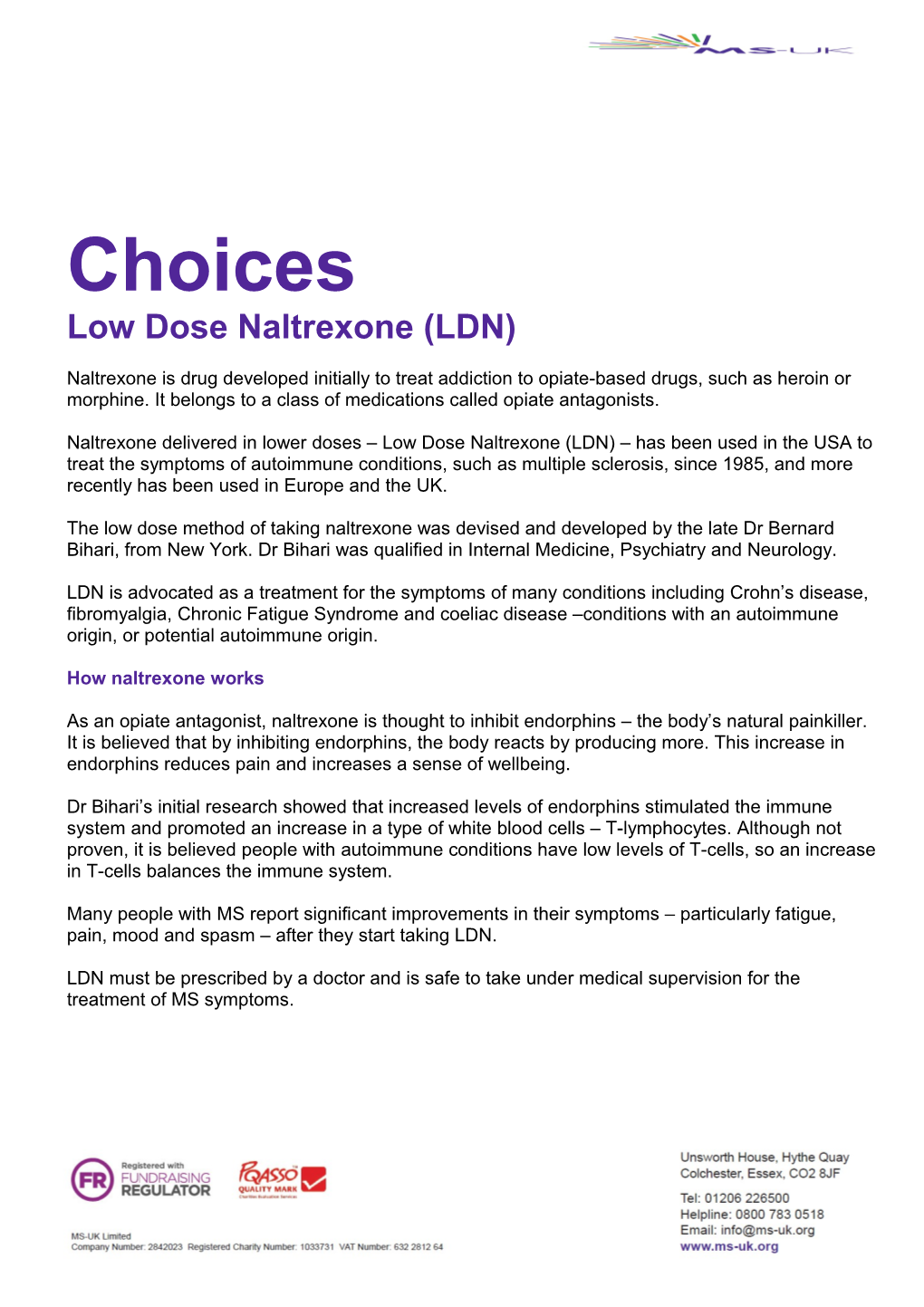 Low Dose Naltrexone (LDN)