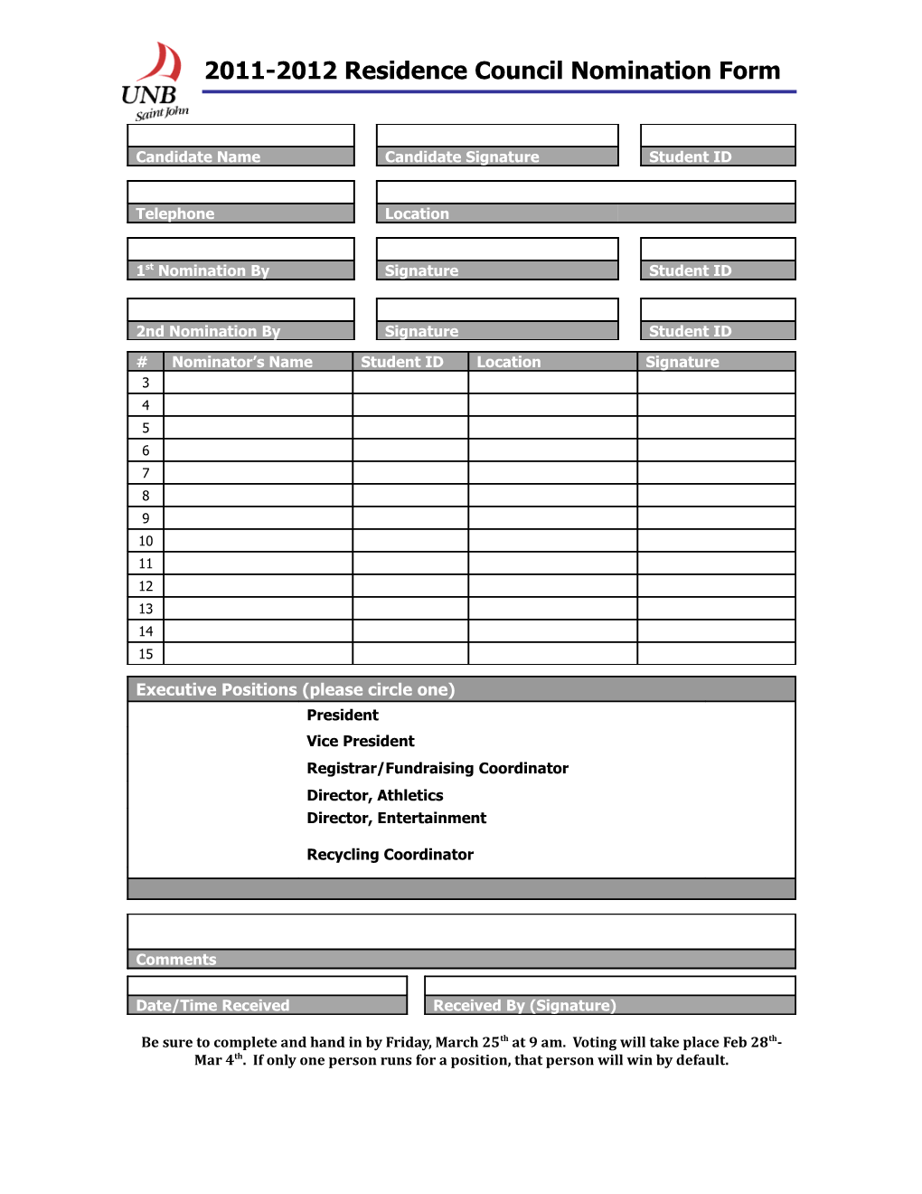 2011-2012Residence Council Nomination Form