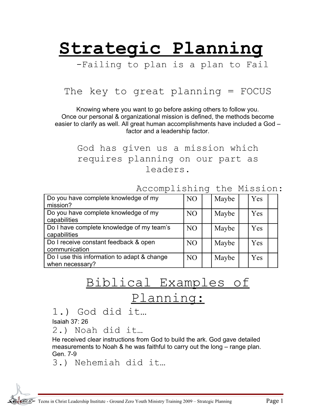 Strategic Planning s1