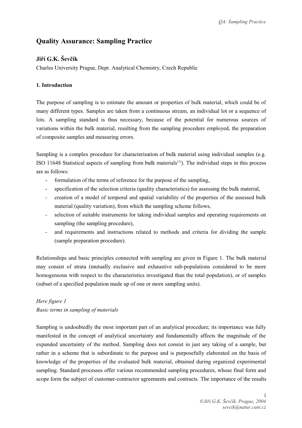 Quality Assurance: (C) Instrument Calibration (Ms: 503)