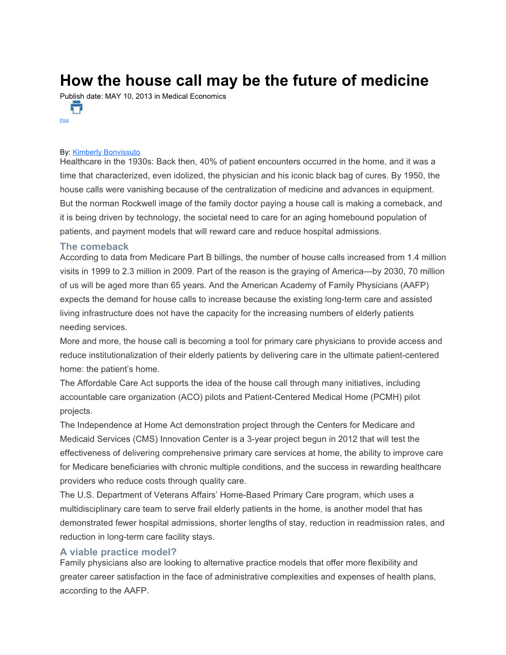 How the House Call May Be the Future of Medicine