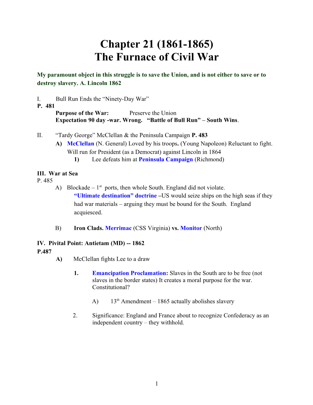 The Furnace of Civil War