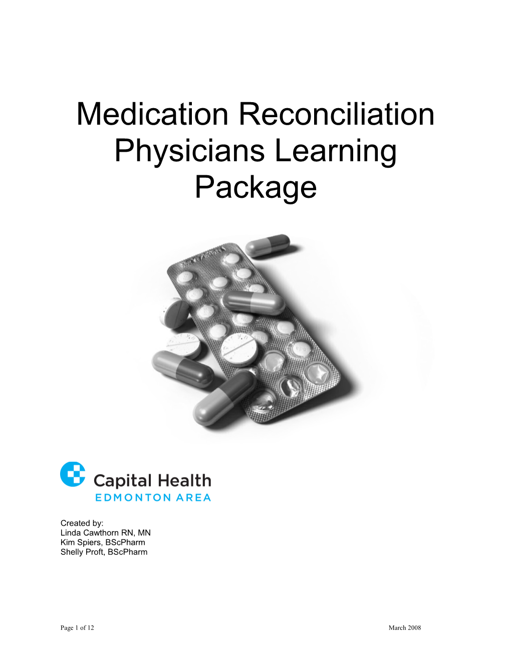 Learning Package for Physicians - Capital Health AB