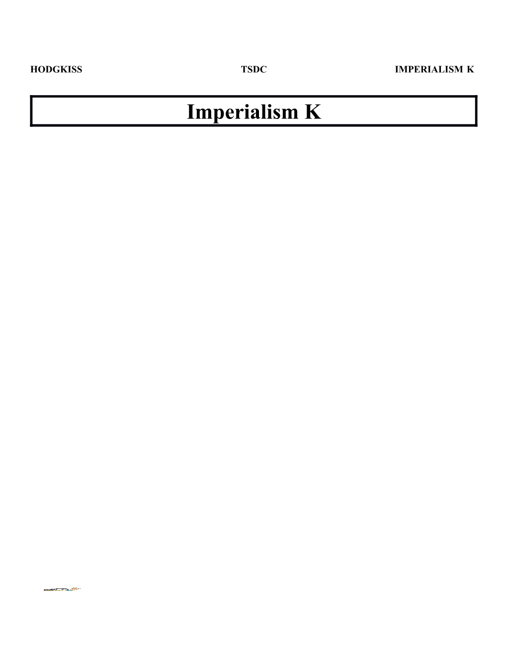 Hodgkiss Tsdc Imperialism K