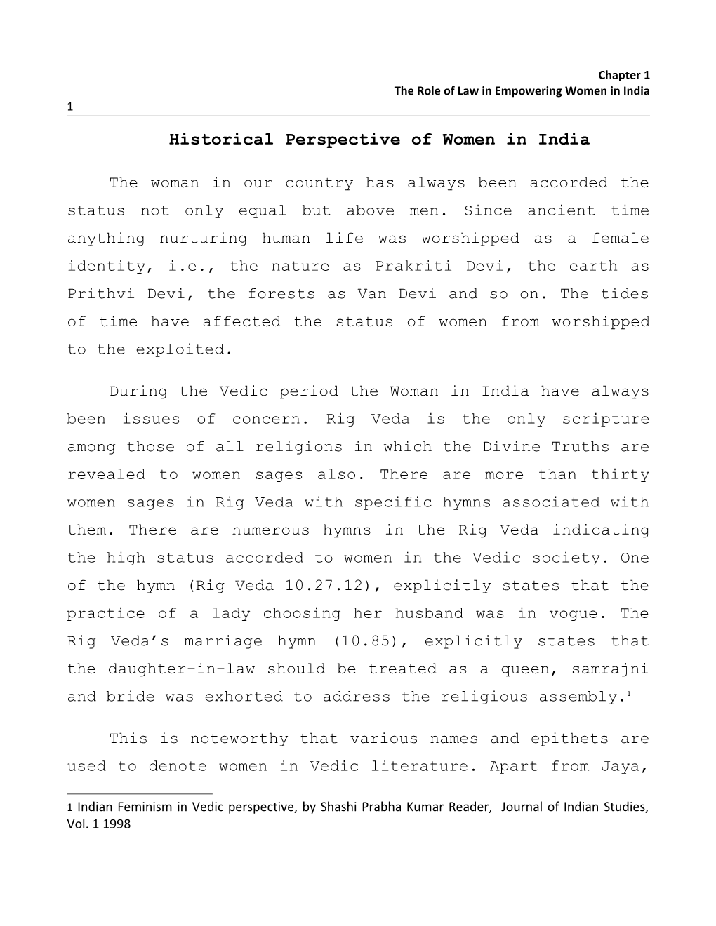 The Role of Law in Empowering Women in India