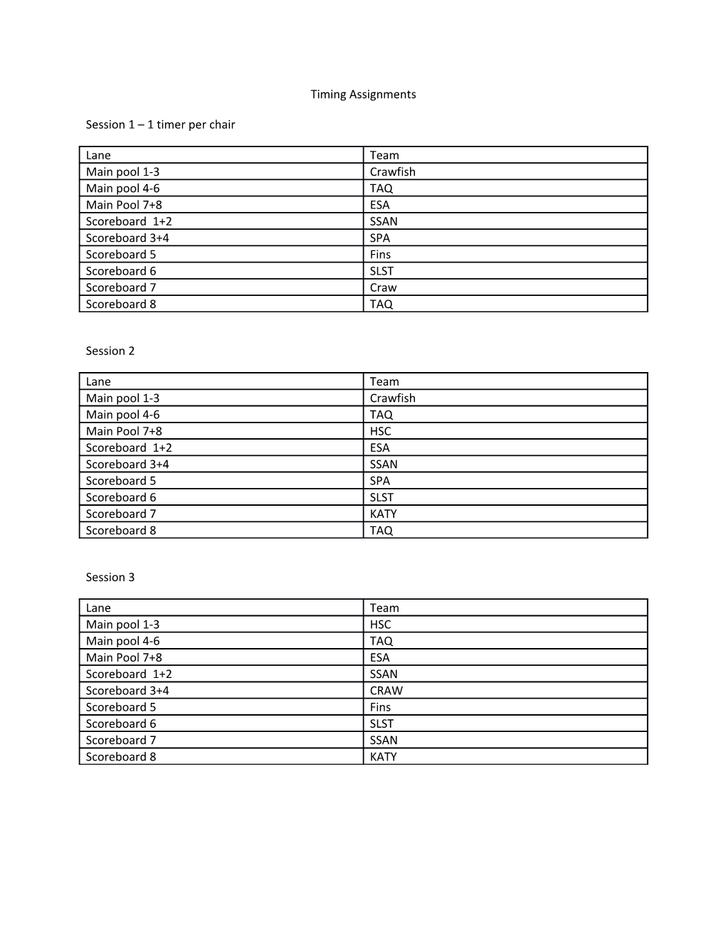 Session 1 1 Timer Per Chair