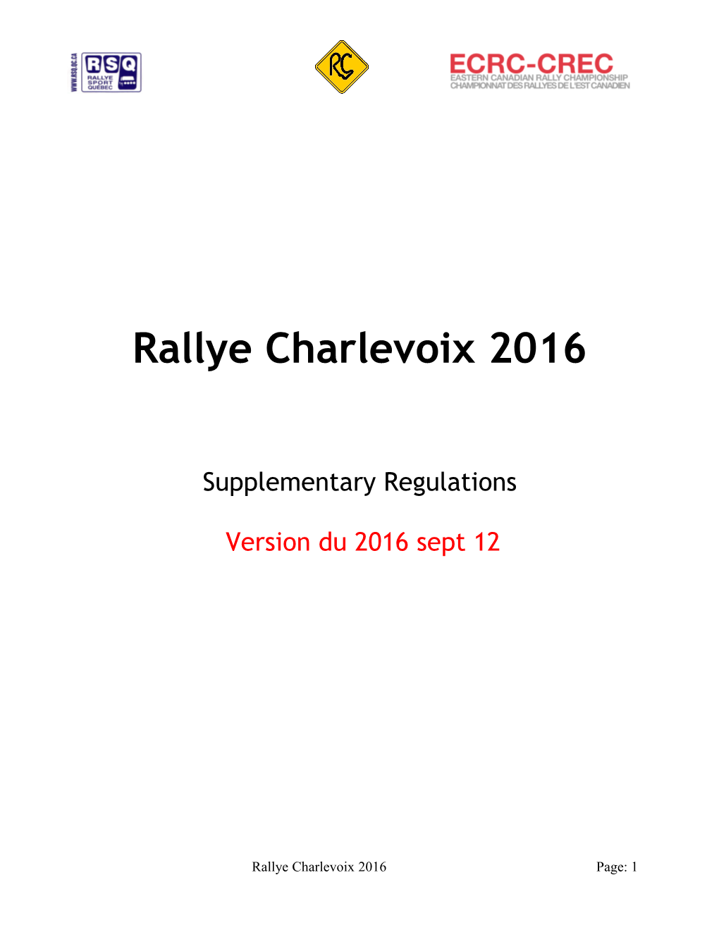 Rallye Charlevoix 2016