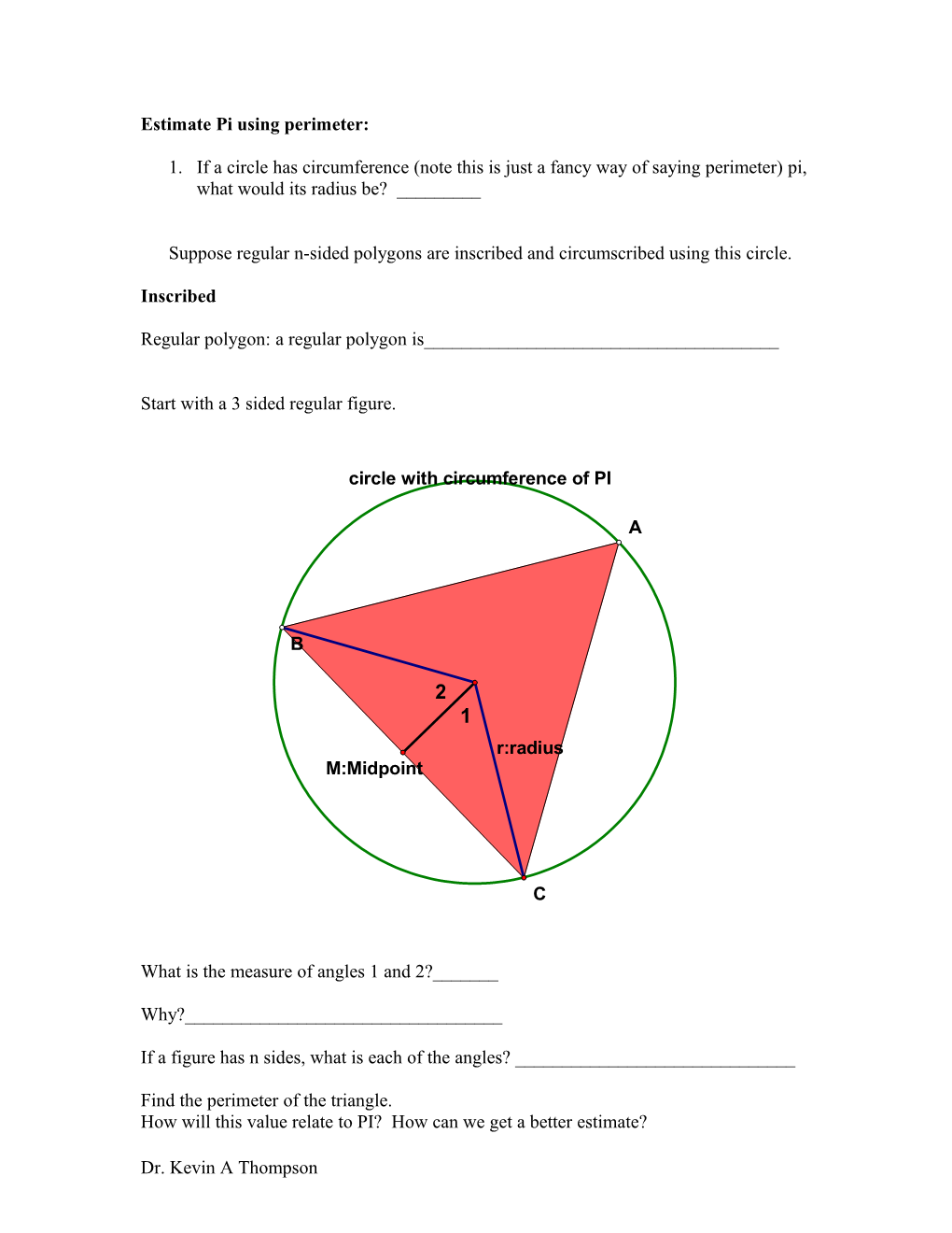 Estimate Pi Using Perimeter