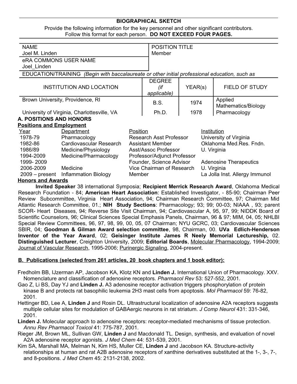 PHS 398 (Rev. 9/04), Biographical Sketch Format Page s5