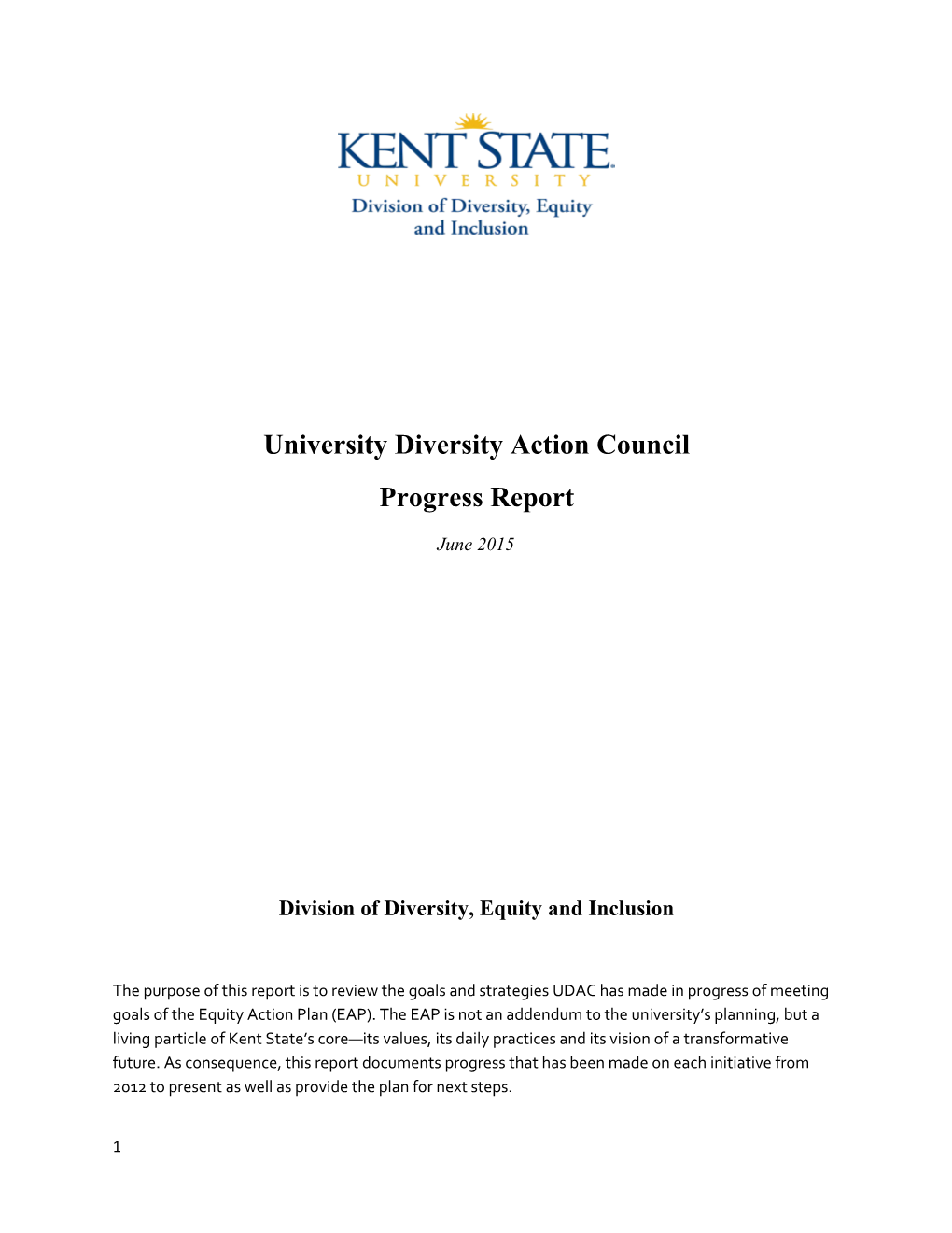 University Diversity Action Council