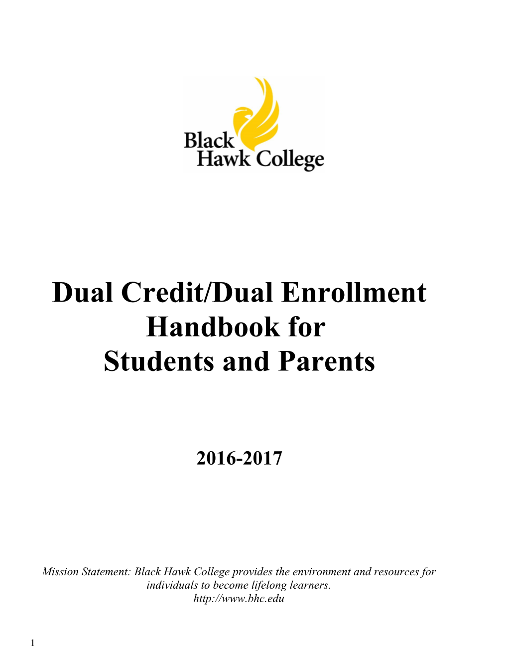 Dual Credit/Dual Enrollment Handbook For