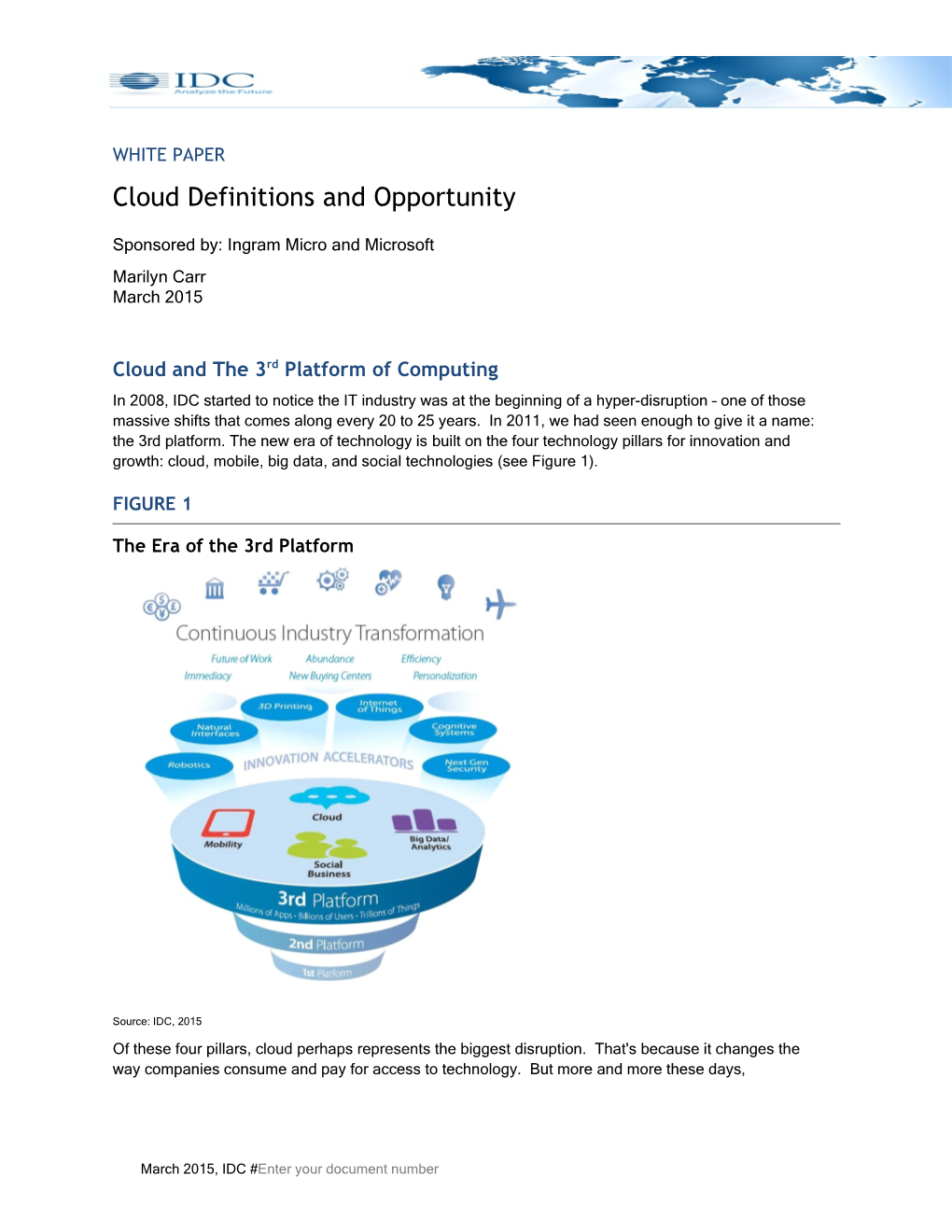 Cloud and the 3Rd Platform of Computing