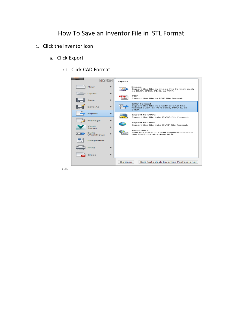 How to Save an Inventor File in .STL Format