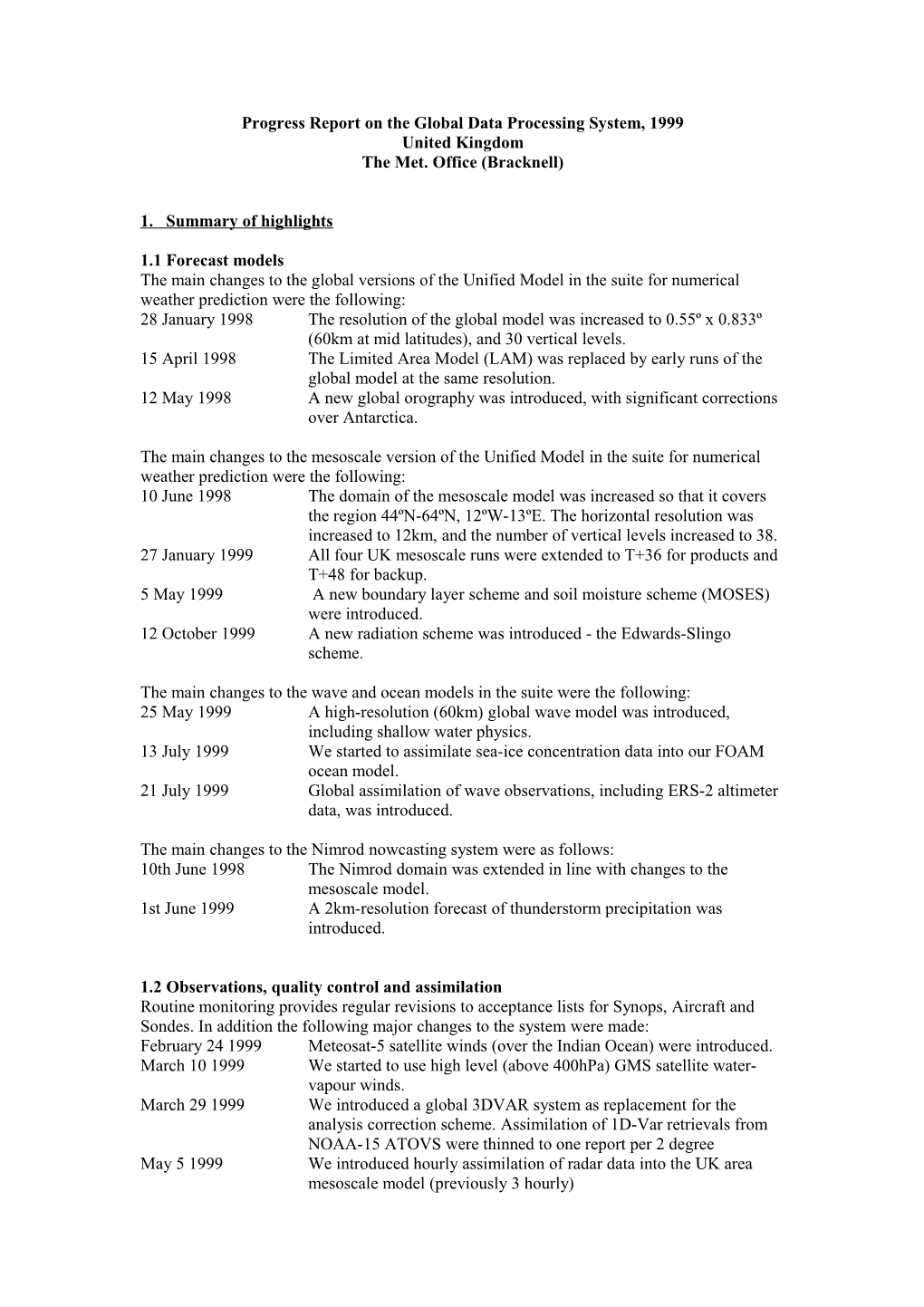 WMO: WWW Programme