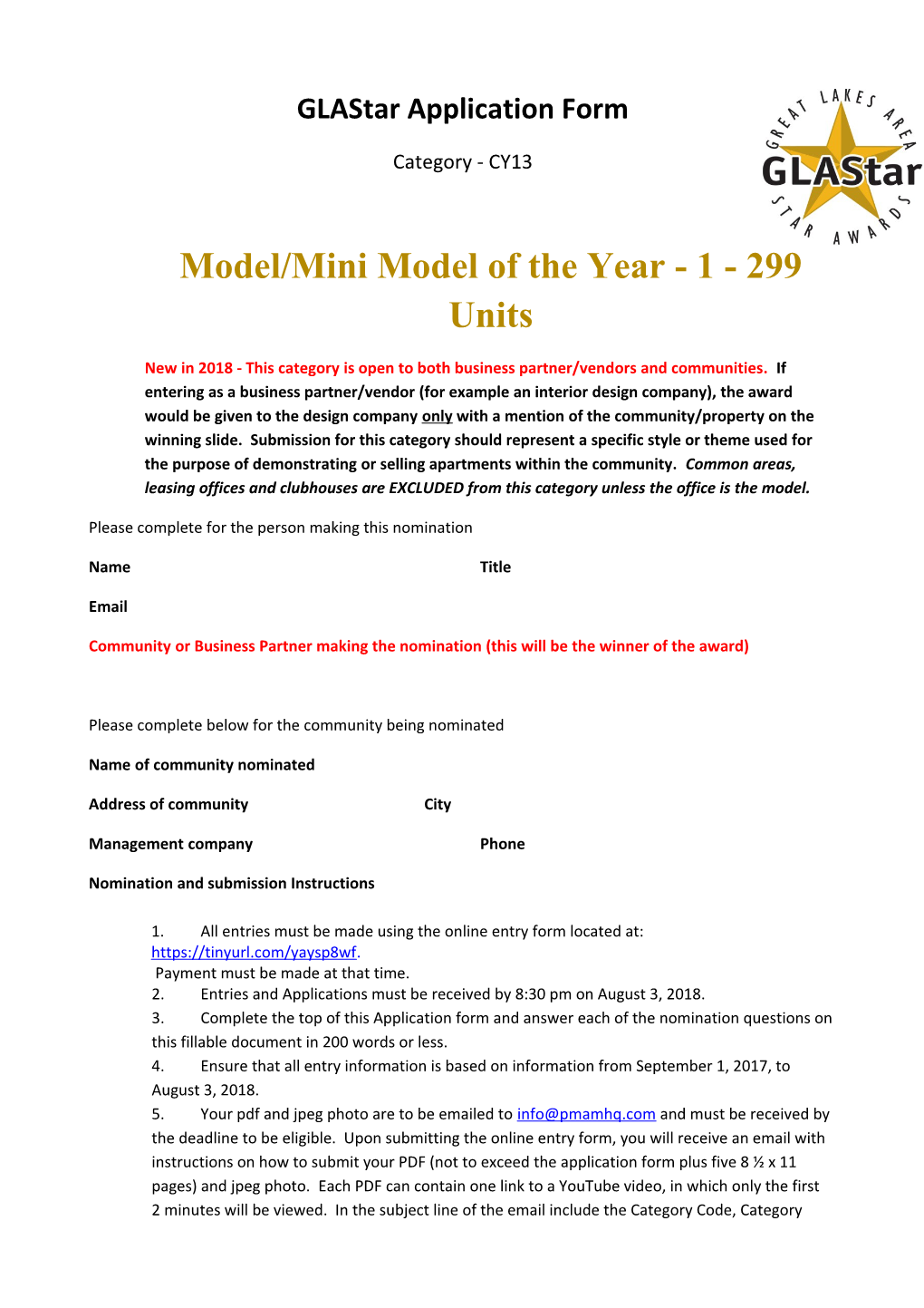 Model/Mini Model of the Year - 1 - 299 Units