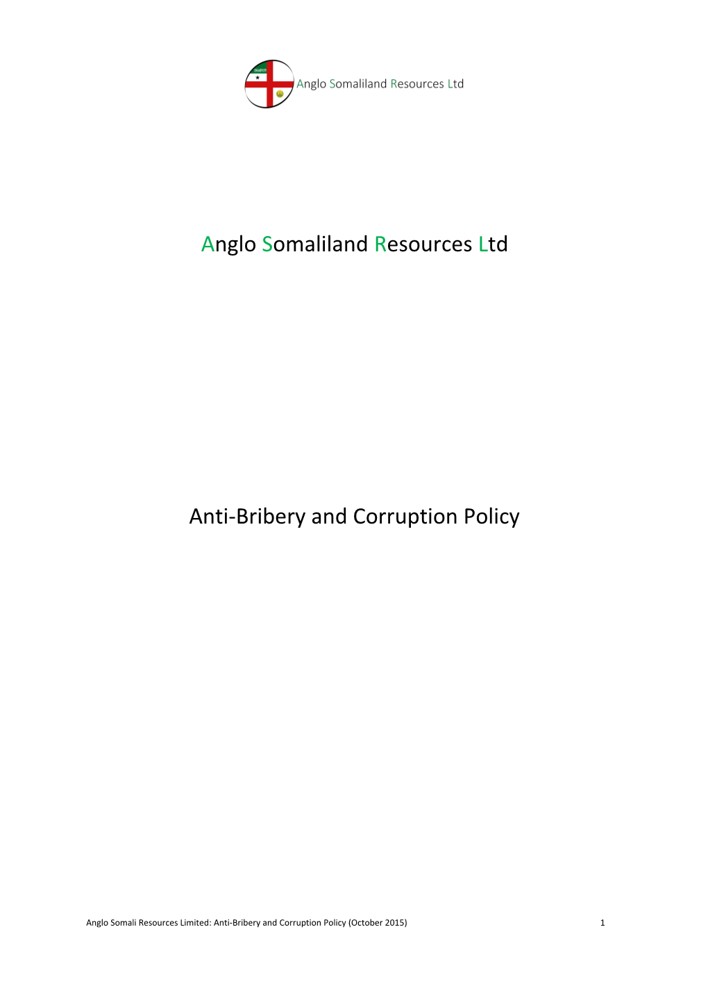 Policy Anti-Bribery and Corruption