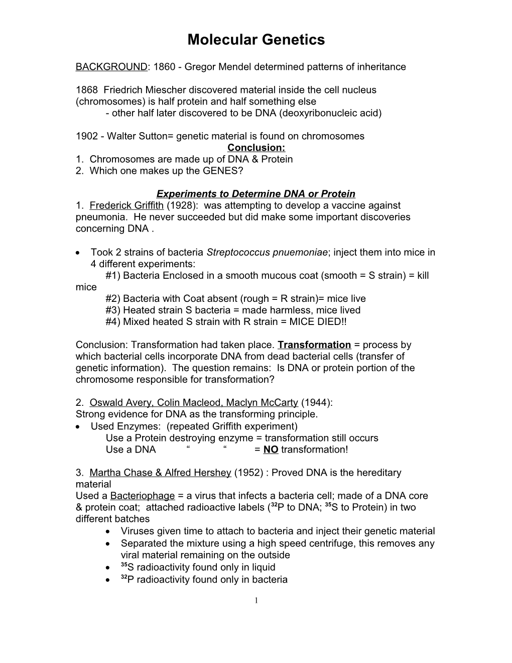 BACKGROUND: 1860 - Gregor Mendel Determined Patterns of Inheritance