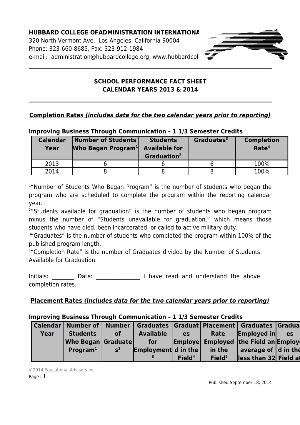 Sample Enrollment Agreement