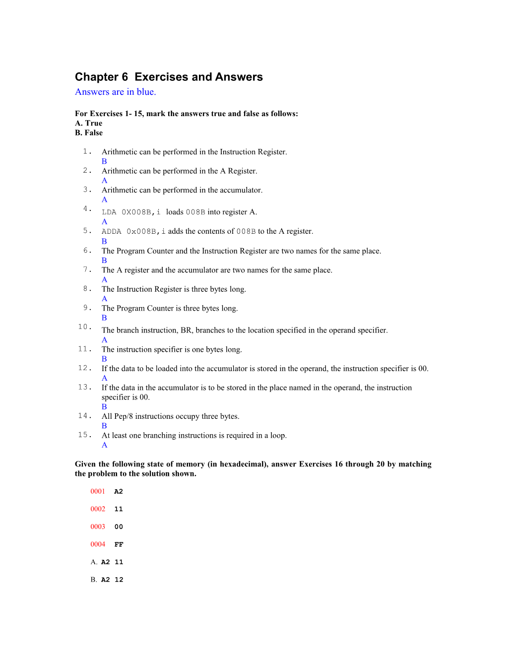 Chapter 6 Exercises and Answers