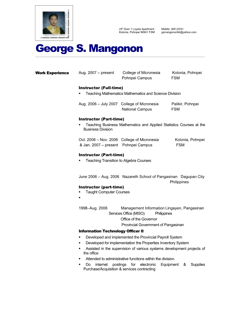 George S. Mangonon