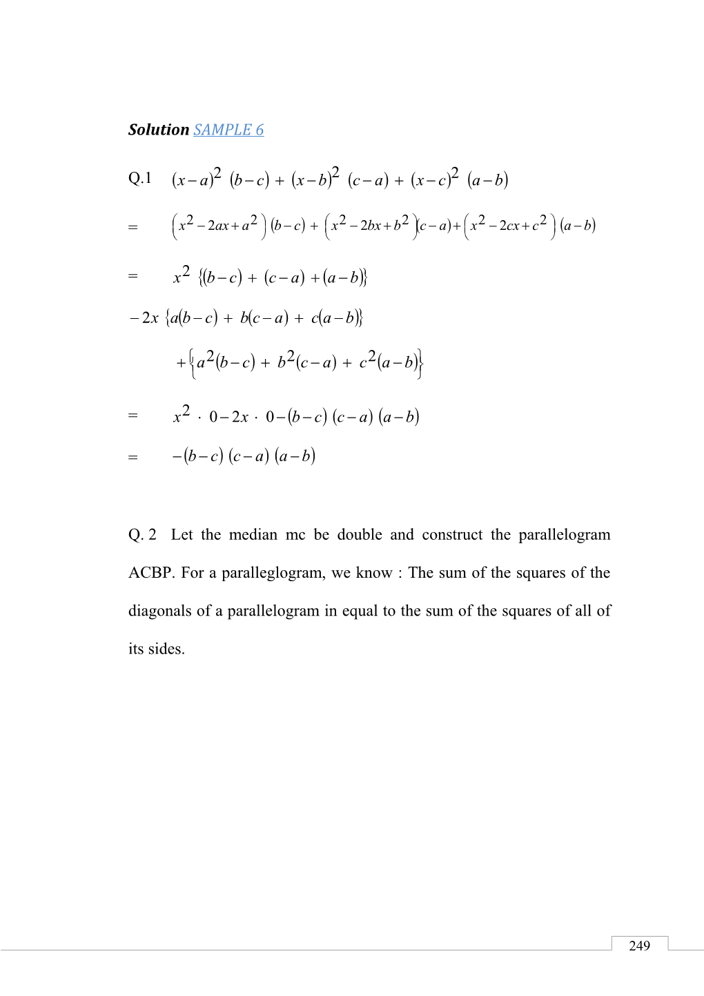 Solution SAMPLE 6