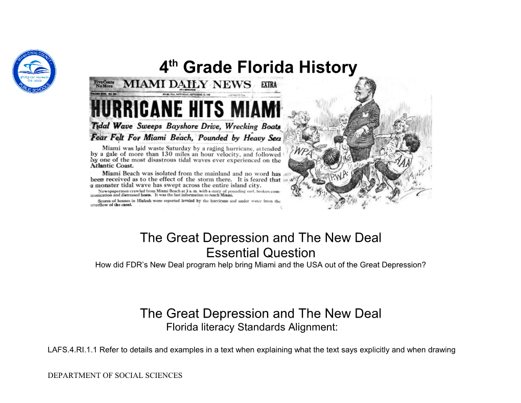 4Th Grade Florida History