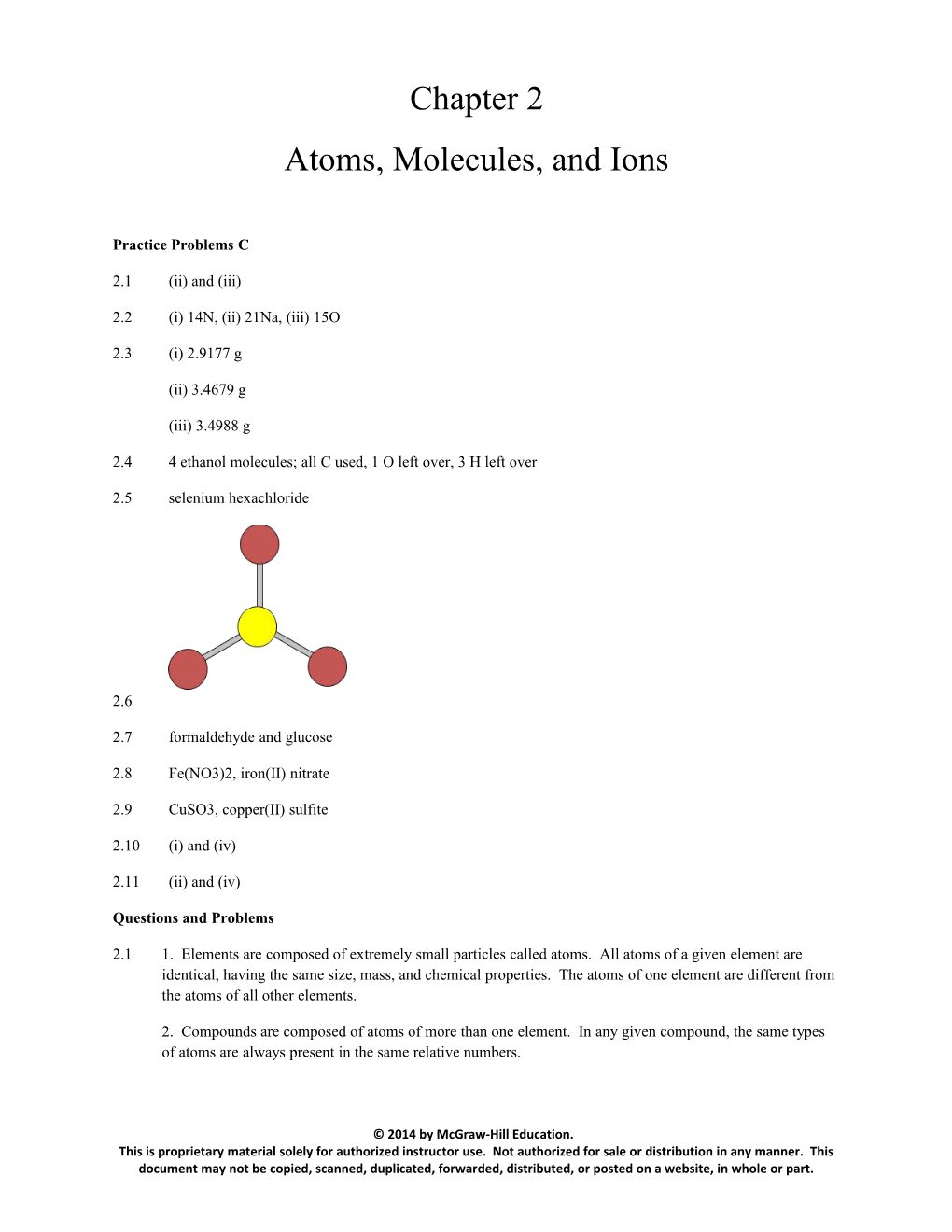 Atoms, Molecules, and Ions