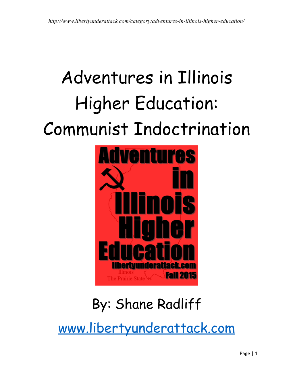 Adventures in Illinois Higher Education: Communist Indoctrination